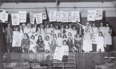 G.F.S. pageant in the church institute, early 1920's.